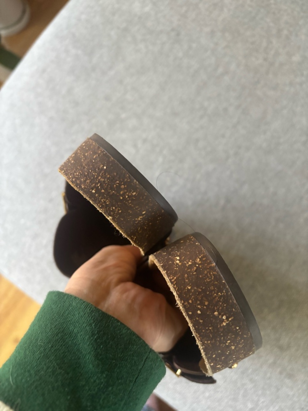 Tory Burch Dark Brown Leather Mule with Gold Logo - Picture 8 of 9